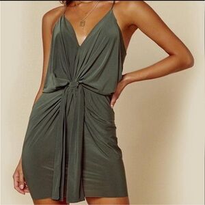 MISA Los Angeles Domino Draped Mini Dress